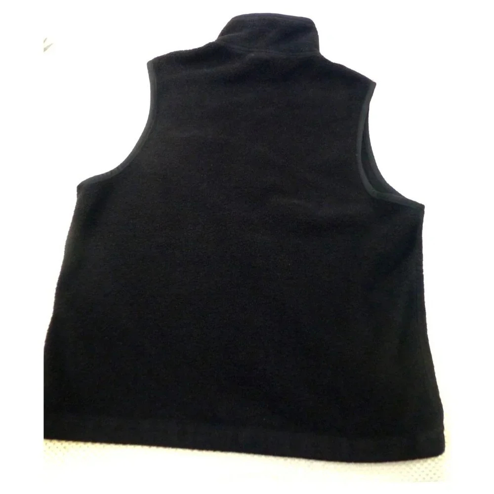 Ducks Unlimited Black Fleece Vest M Sleeveless Full-Zip With Pockets Mens Polyes